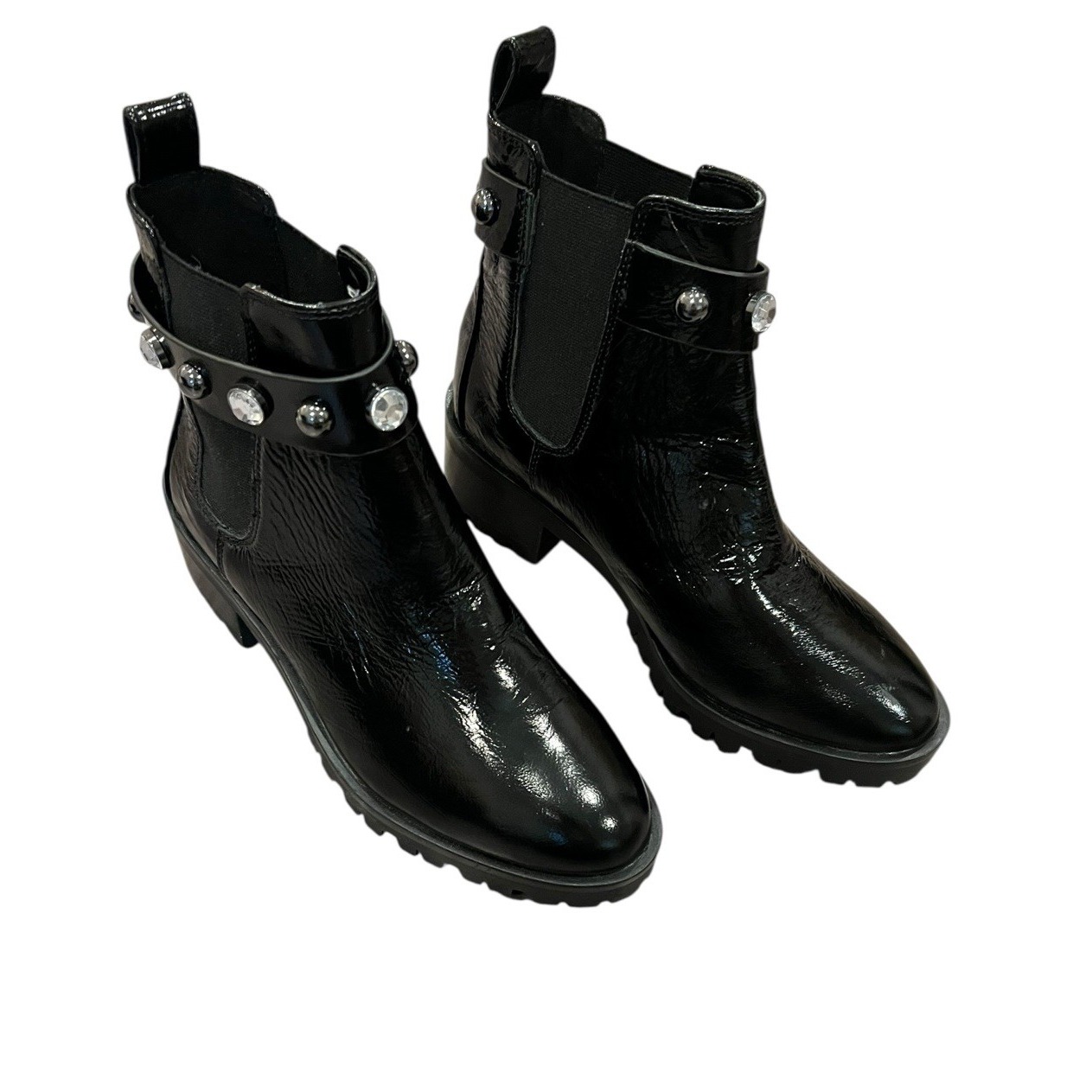 New $200 7.5 M Karl Lagerfeld Paris Ankle Boot Porshay Lug Sole Bootie